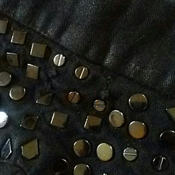 Rachel Roy Studded Waxed Pencil Skirt - Picture 8 of 8